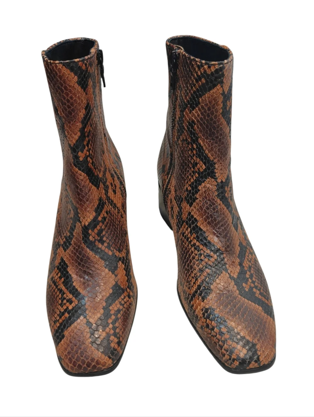 RAG & BONE NWOT Aslen Snake Embossed Boots in Golden Brown Size 38/8